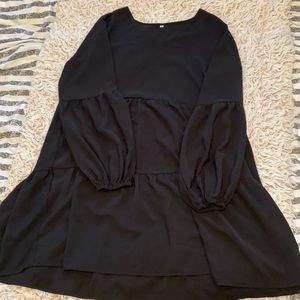 v neck black dress worn once or twice